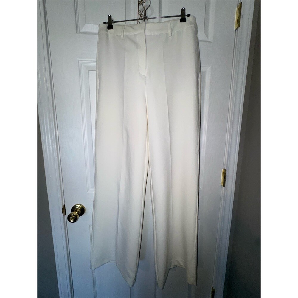 Joie Dress Pants Womens Size 8 Ivory High Rise Straight Leg Trouser Minimalist